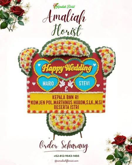 Papan Bunga Pernikahan Sengi